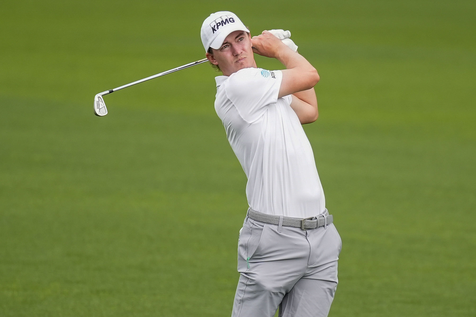 Maverick McNealy at the PGA Championship - Practice Round - Source: Imagn